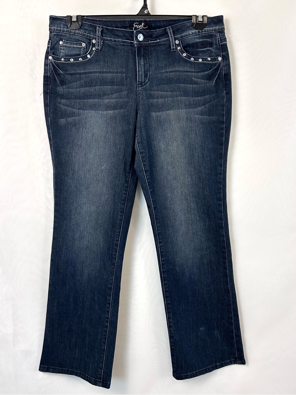 Earl Jeans Stud and Rhinestone Women’s Barely Bootcut Midrise : Size 12 Petite
